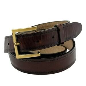 Hickok Pioneer Sierra Leather Belt Hand Rubbed Saddle Cowhide Brown Size 36